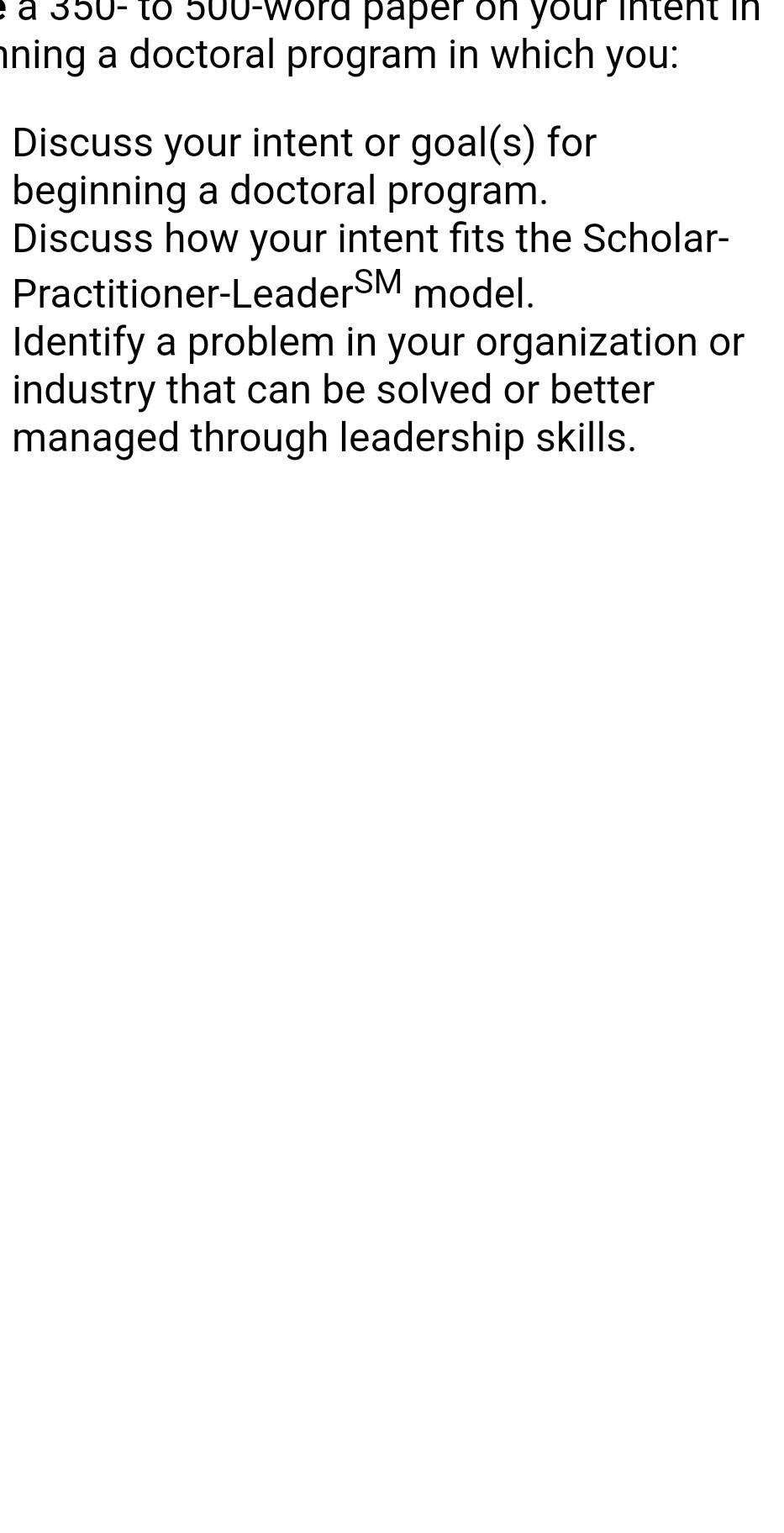 Discuss your intent or goal(s) for beginning a