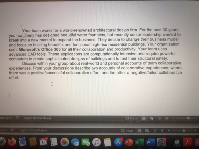 Your team works for a world-renowned