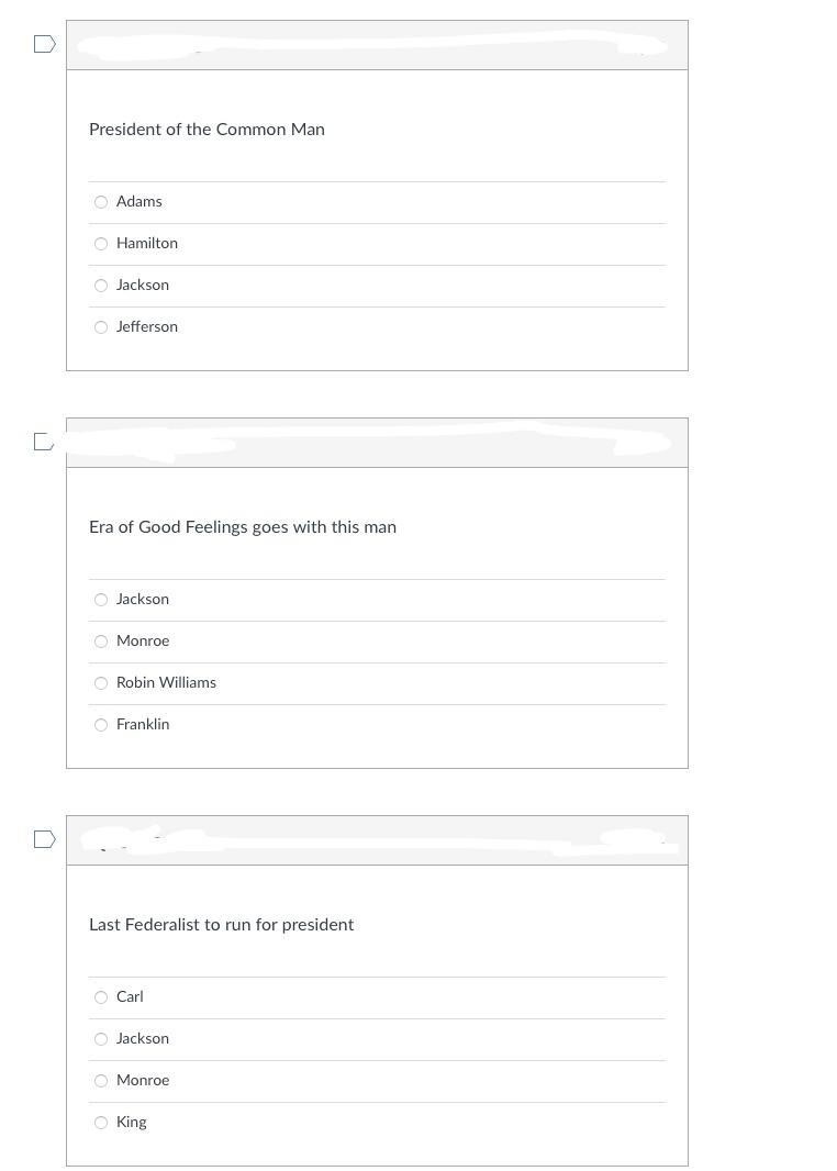 President of the Common Man Adams Hamilton O