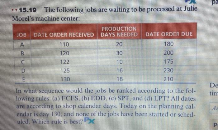 15.3 The Green Cab Company has a taxi waiting at