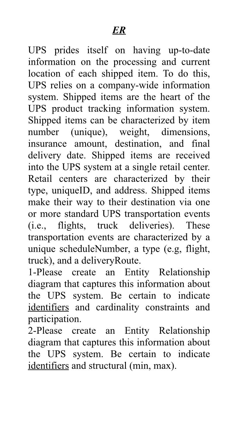 ER > UPS prides itself on having up-to-date