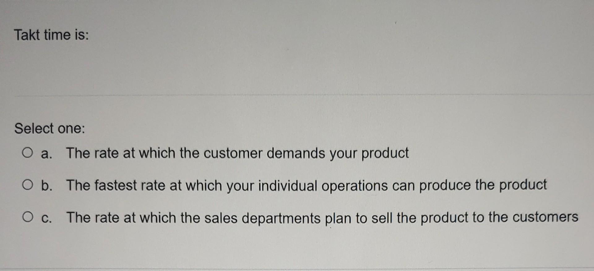This formula Lead time = Number of units in WIP /
