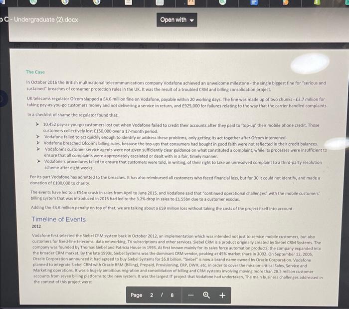 The Case In October 2016 the British