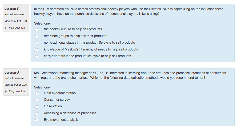 Question 6 Which of the following statements most