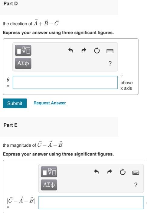 For the vectors given in the figure, determine