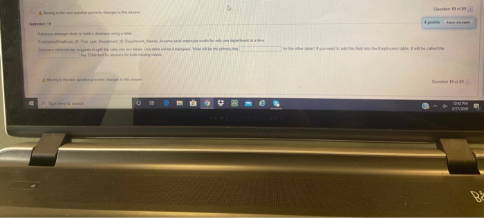 Question 1325 4 points Save Answer Employees