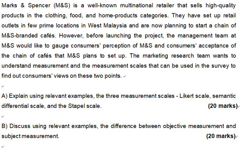 Marks & Spencer (M&S) is a well-known