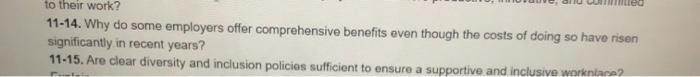tea to their work? 11-14. Why do some employers