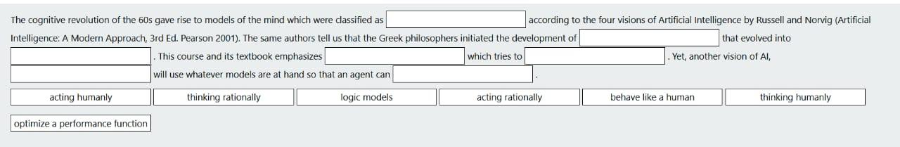 The cognitive revolution of the 60s gave rise to