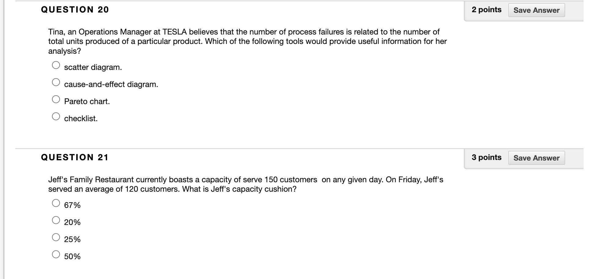 QUESTION 20 2 points Save Answer Tina, an
