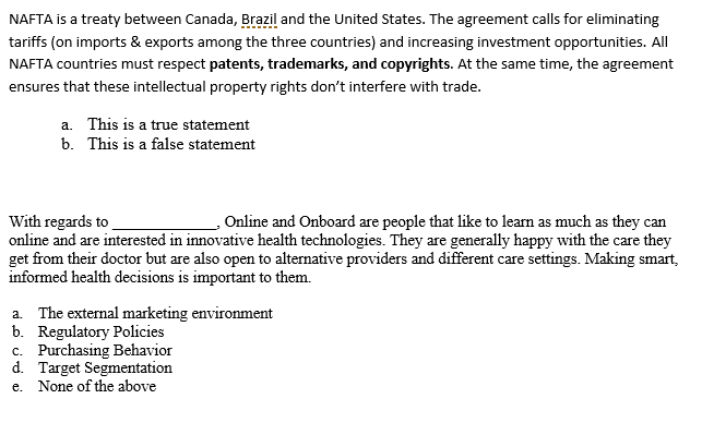 undefined NAFTA is a treaty between Canada,