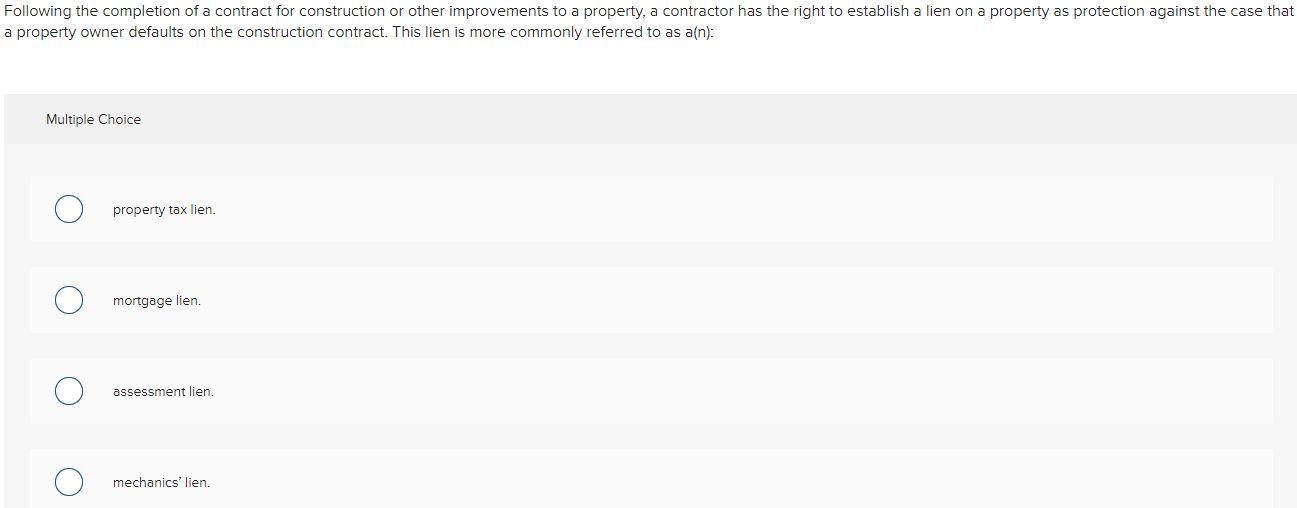 Following the completion of a contract for