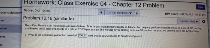 DE Homework: Class Exercise 04 - Chapter 12