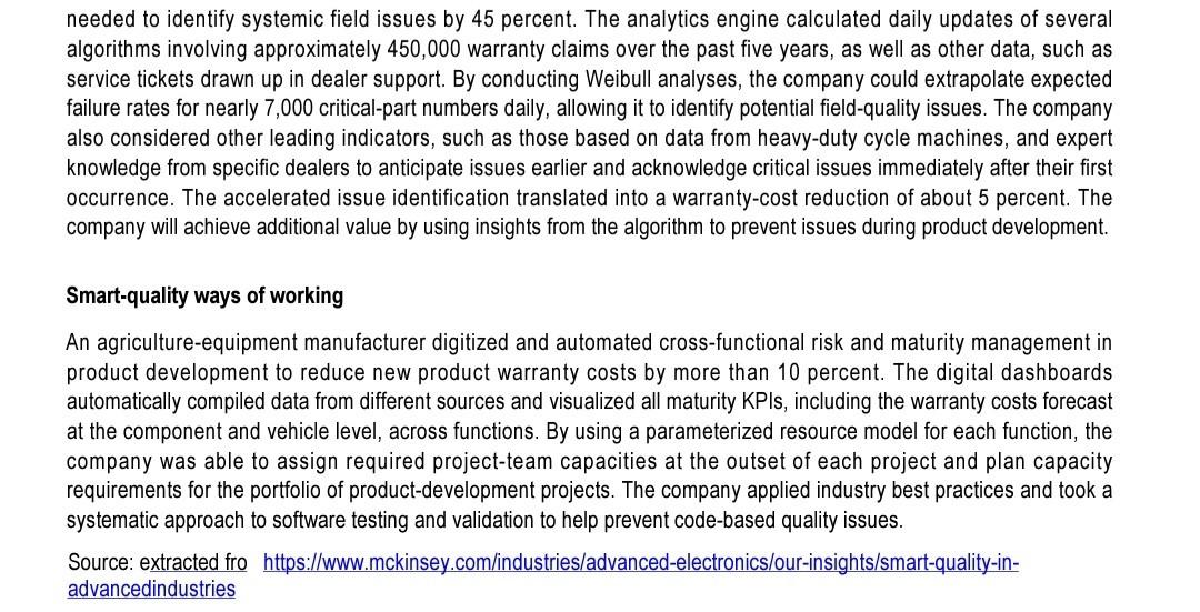 1. Please read through the case study and answer