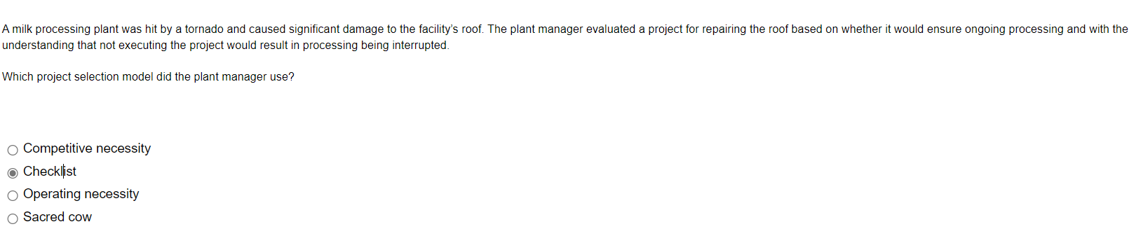 understanding that not executing the project