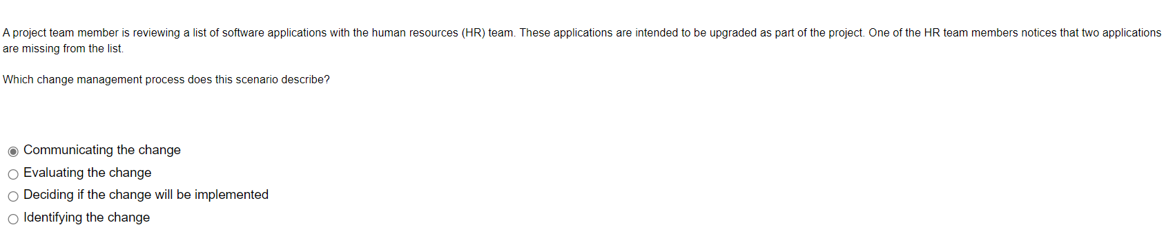 understanding that not executing the project