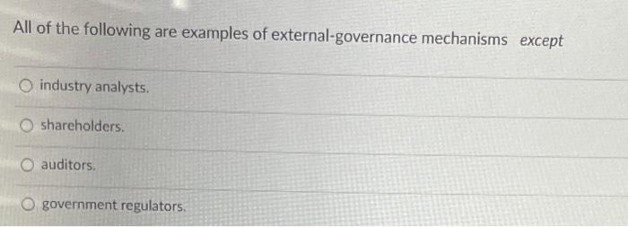 44 All of the following are examples of