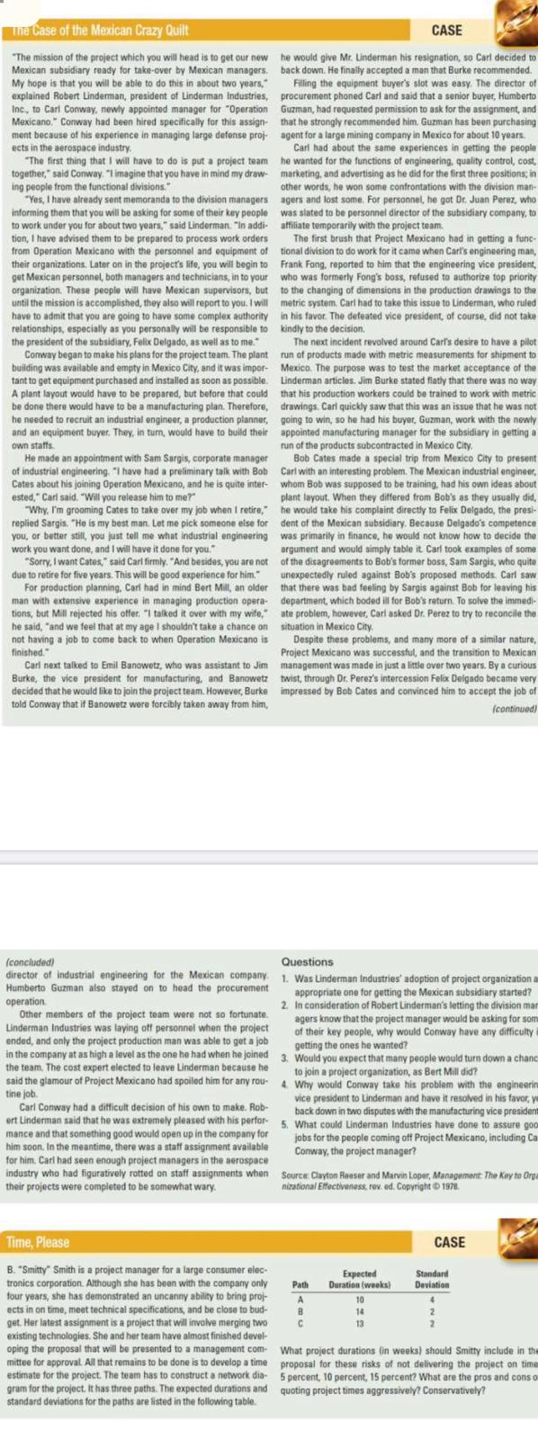 Based on the business activities scheduled on the