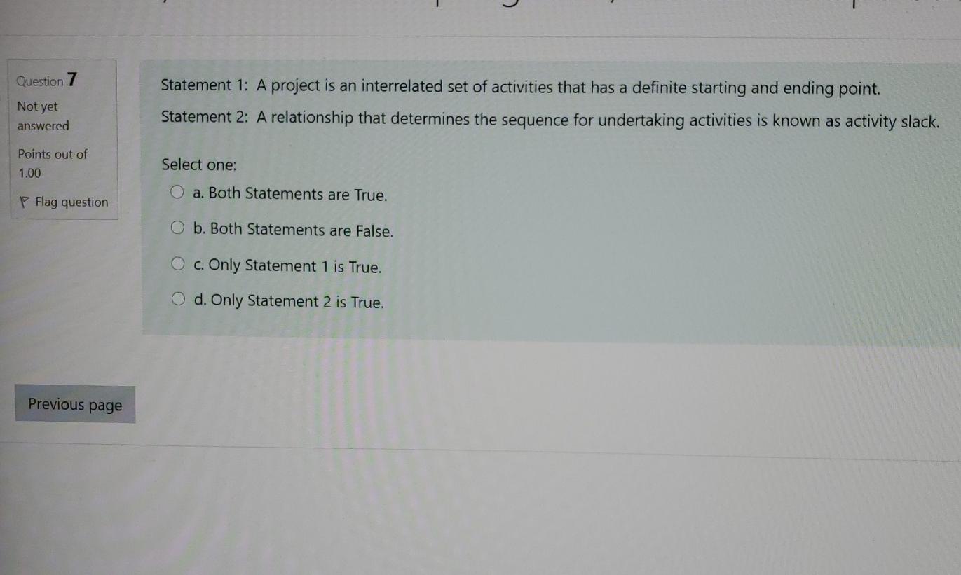 need help Question 6 In a network diagram, an