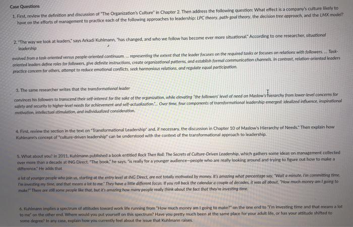 Case Questions 1. Fint review the definition and