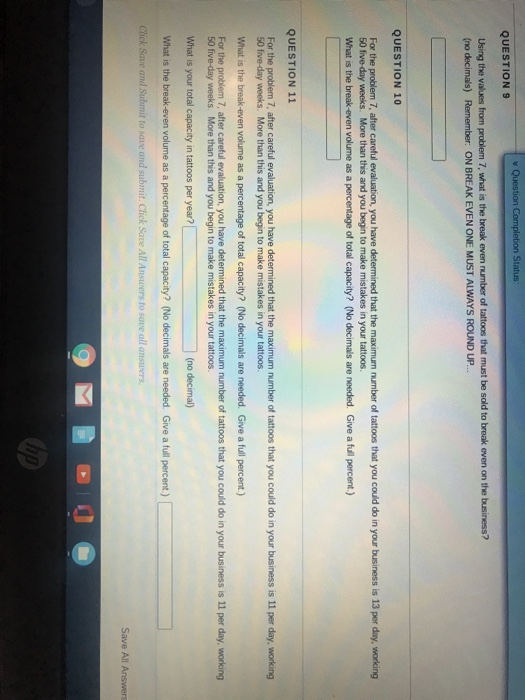 Question Completion Status: QUESTIONS Using the