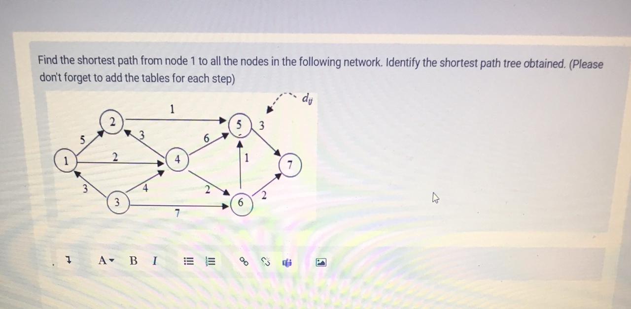 Find the shortest path from node 1 to all the