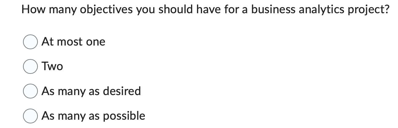 How many objectives you should have for a