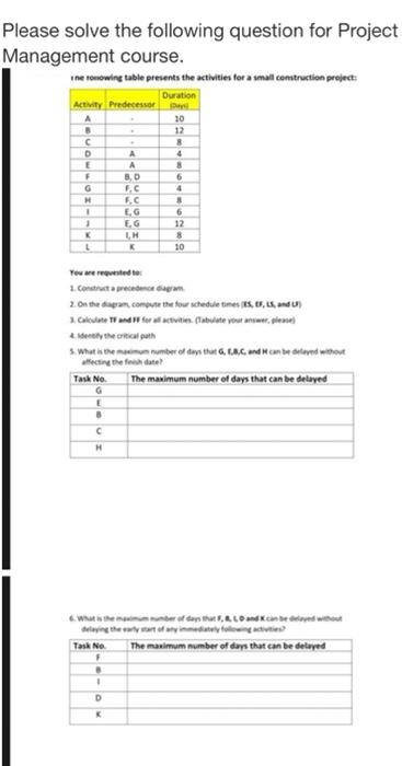 please answer question 5 and 6 Please solve the
