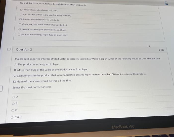 Resquire mome msterials on a unit basit? Cost