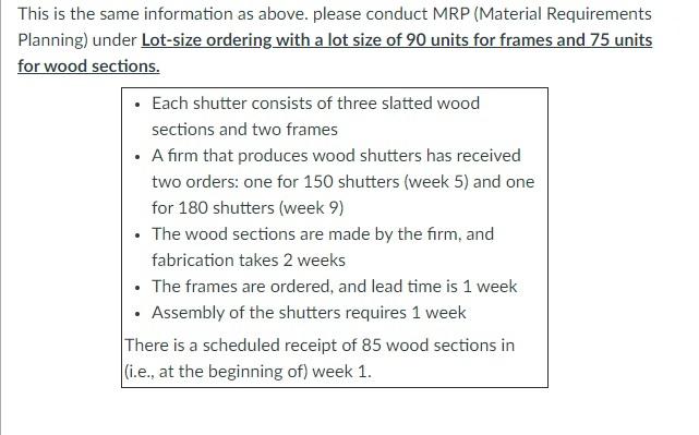 This is the same information as above, please