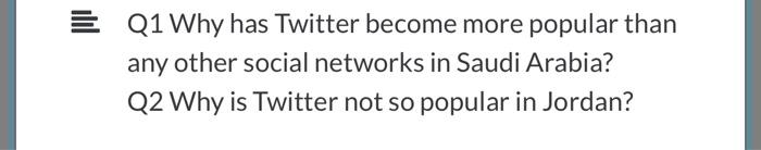 Q1 Why has Twitter become more popular than any