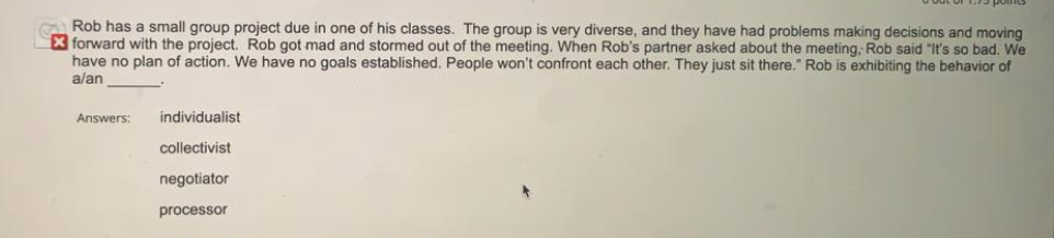 Rob has a small group project due in one of his