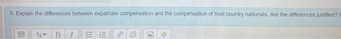 5. Explain the differences between expatriate
