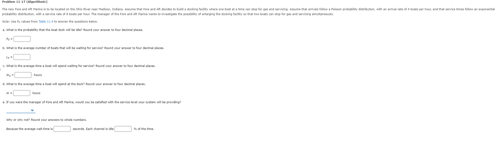 4 boats Problem 11-17 (Algorithmic) The new Fore