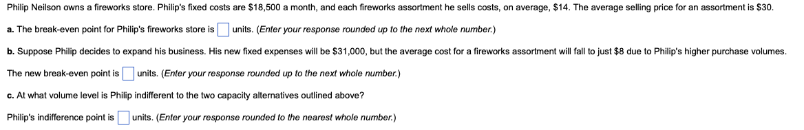 Philip Neilson owns a fireworks store. Philip's