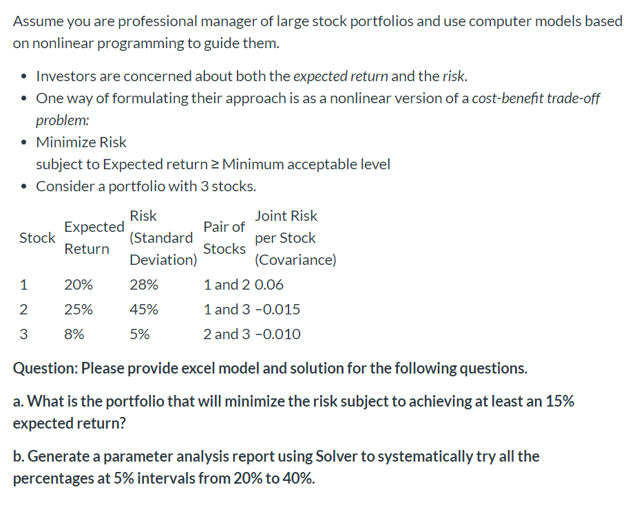 Assume you are professional manager of large