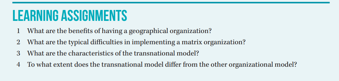 Please answer this question LEARNING ASSIGNMENTS