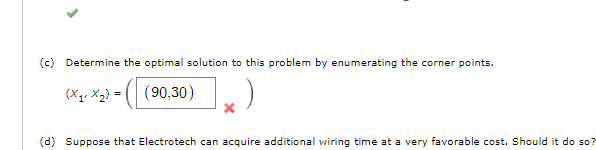 (c) Determine the optimal solution to this