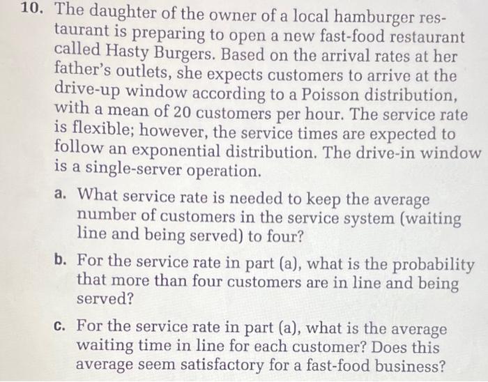 The daughter of the owner of a local hamburger