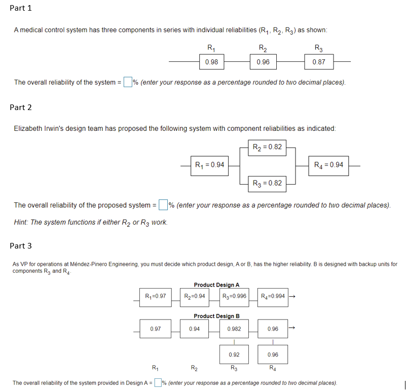 Part 1 A medical control system has three