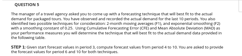 QUESTIONS The manager of a travel agency asked