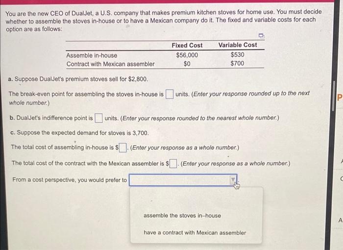 You are the new CEO of DualJet, a U.S. company