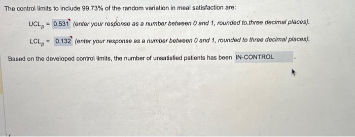 The control limits to include 99.73% of the