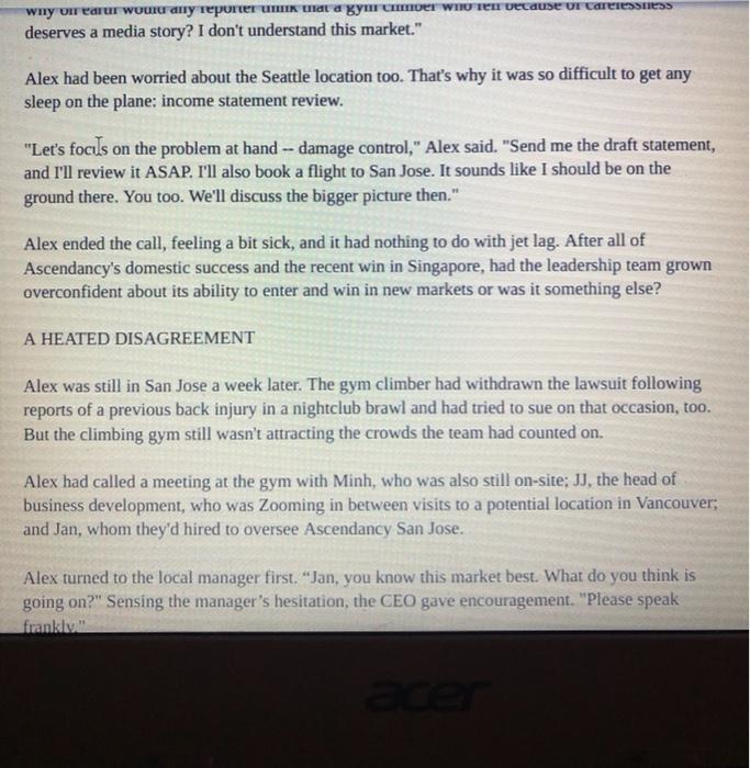 A. How would you implement your Ascendancy