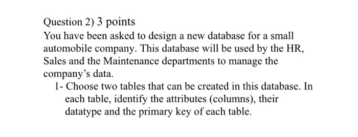 Management information system Question 2) 3