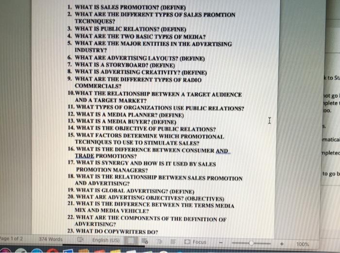 k to St. Sot go pplete loo. 1. WHAT IS SALES