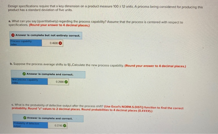 help with part A Design specifications require