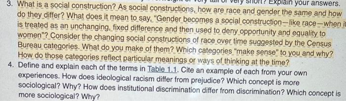 Explain your answers. 3. What is a social