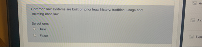 Ar Common law systems are built on prior legal