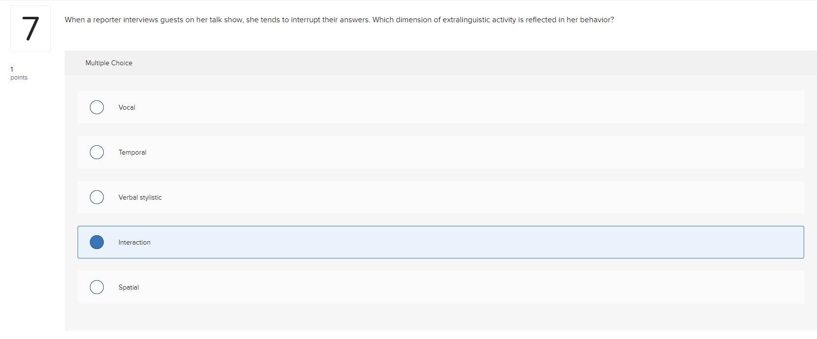 When a reporter interviews guests on her talk
